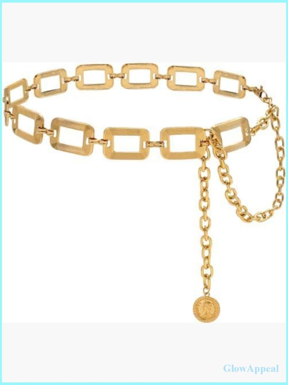 Thick Gold Chain Belt - Adjustable Waist Chain with Secure Clasp